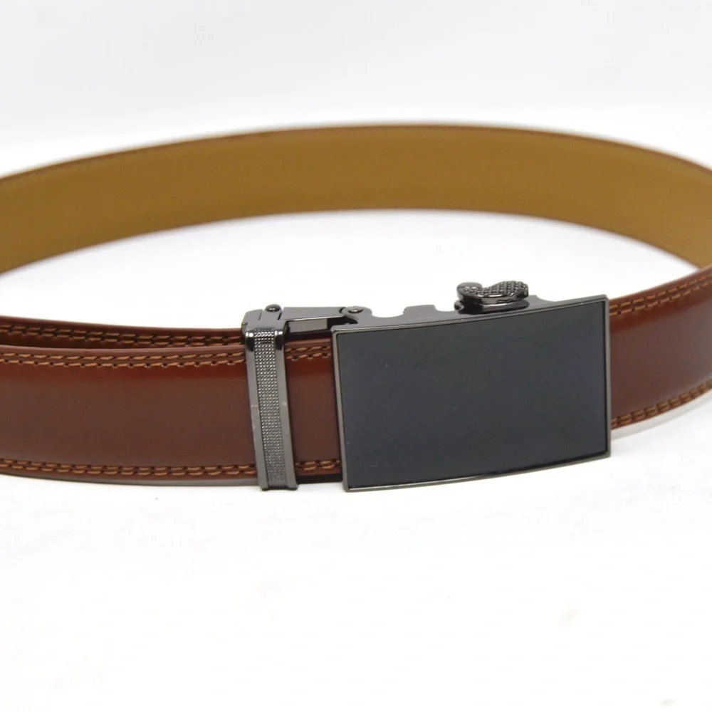 Mio‎ Marino Tartan Linxx Ratchet Belt, Tan Genuine Leather
